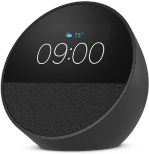 Alexa Echo Spot (2025 release), Smart alarm clock with vibrant sound and Bluetooth with Alexa Assistant Smart Speaker